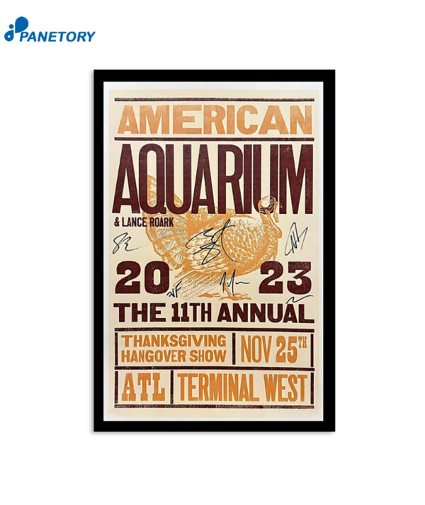 American Aquarium Show In Atlanta Ga Nov 25 2023 Poster