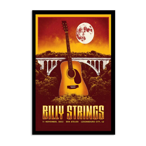Billy Strings Fall Tour Den Atelier Luxembourg November 11th 2023 Poster
