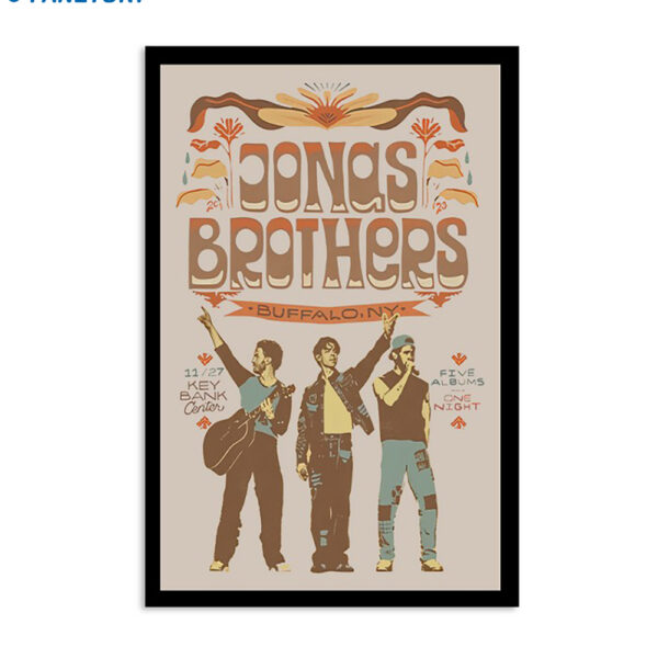 Buffalo Ny November 27 2023 Jonas Brothers Tour Poster