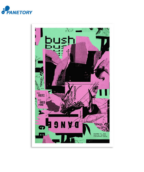 Bush Show In Hamilton At Firstontario Centre Nov 25 2023 Poster