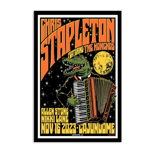 Chris Stapleton Nov 16 2023 Lafayette La Poster