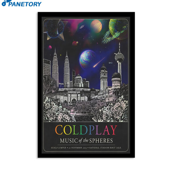 Coldplay Concert At Stadium Nasional Bukit Jalil Nov 22 2023 Poster