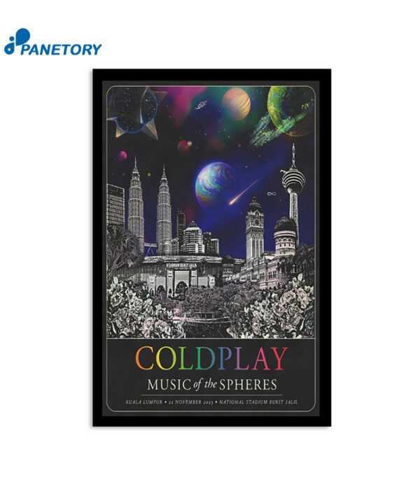Coldplay Concert At Stadium Nasional Bukit Jalil Nov 22 2023 Poster