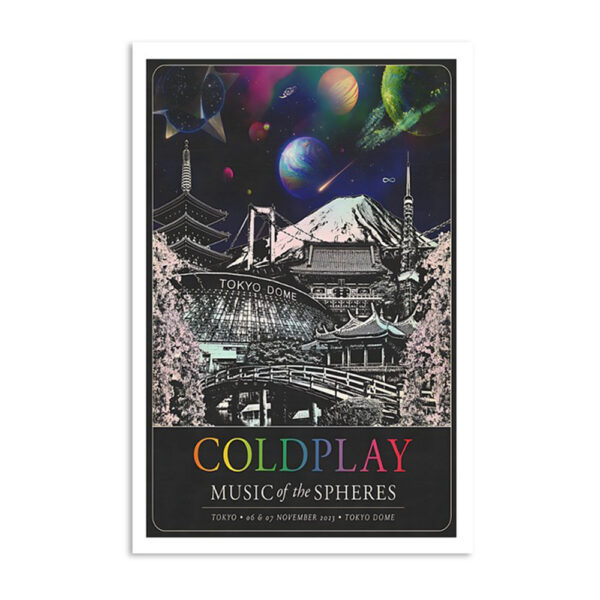 Coldplay Music Of The Spheres Tokyo 6 November 2023 Tokyo Dome Poster
