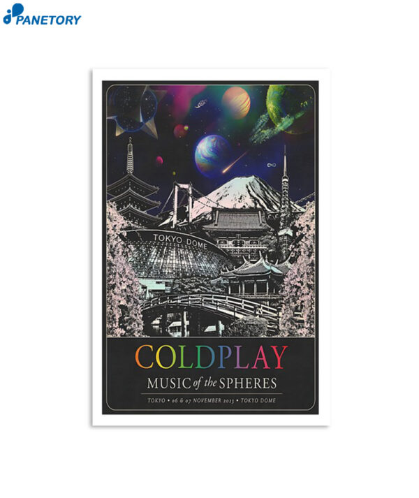 Coldplay Music Of The Spheres Tokyo 6 November 2023 Tokyo Dome Poster