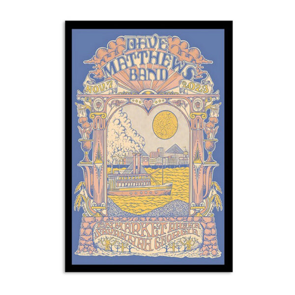 Dave Matthews Band In Concert Savannah Ga Nov 7 2023 Poster