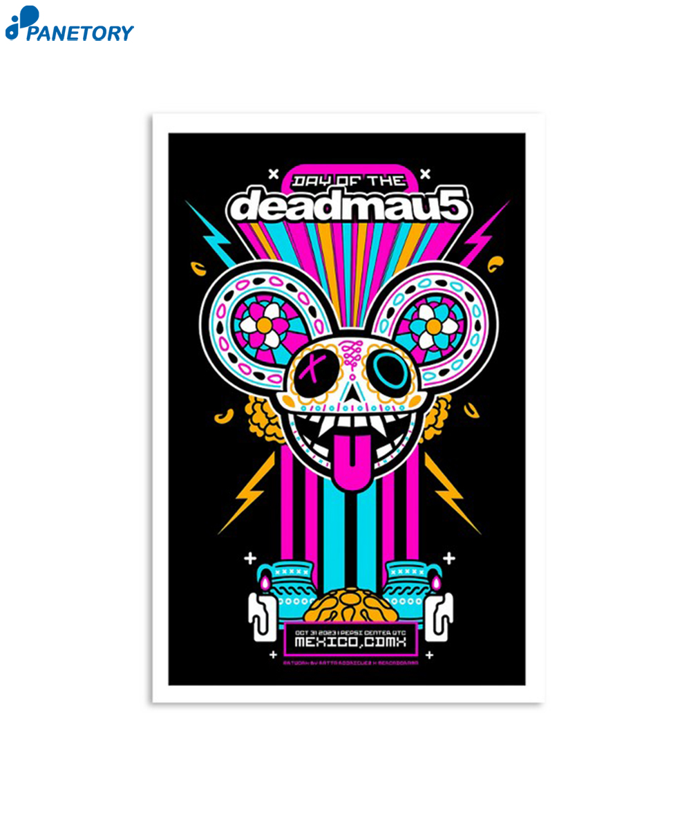 Deadmau5 Pepsi Center Wtc Mexico Event Oct 31 2023 Poster