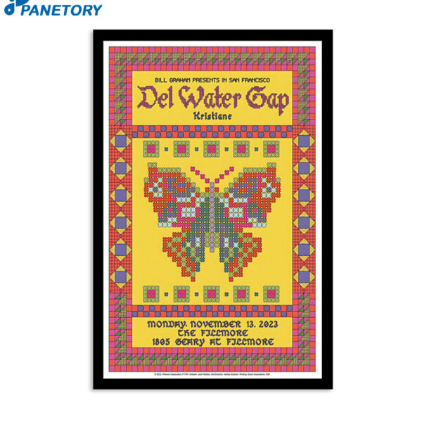 Del Water Gap The Fillmore San Francisco Ca November 13 2023 Poster