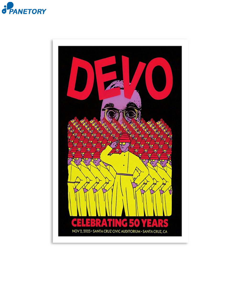 Devo Shows Santa Cruz Civic Auditorium Santa Cruz November 2 2023 Poster