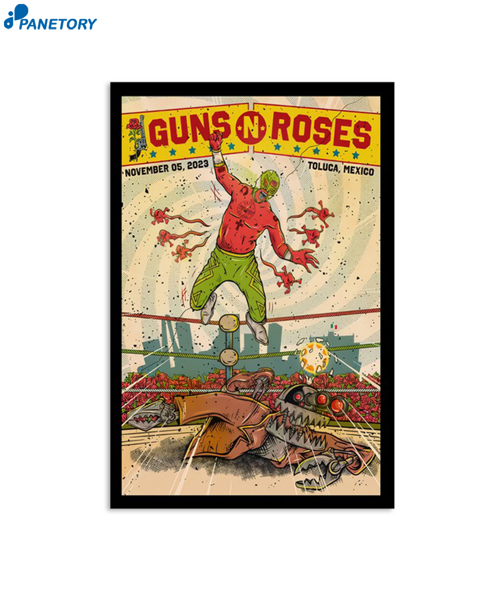 Guns N' Roses November 5 2023 Hell And Heaven Fest Toluca Mx Poster