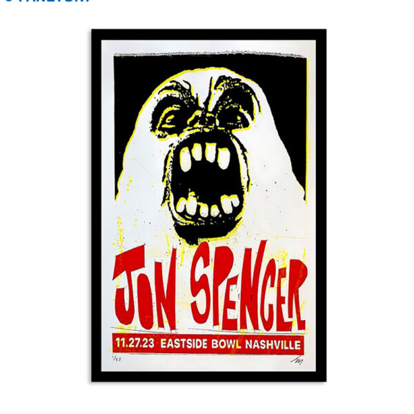 Jon Spencer Hitmaker Nashville Eastside Bowl November 27 2023 Poster