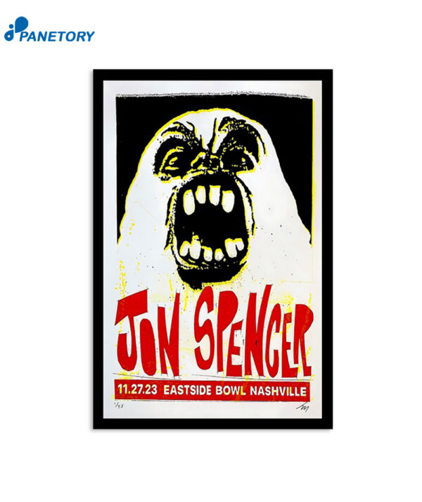 Jon Spencer Hitmaker Nashville Eastside Bowl November 27 2023 Poster