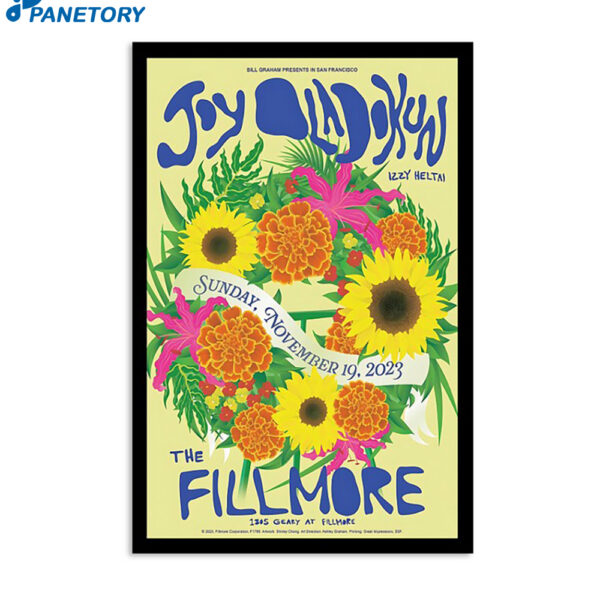 Joy Oladokun The Fillmore San Francisco Ca November 19 2023 Poster