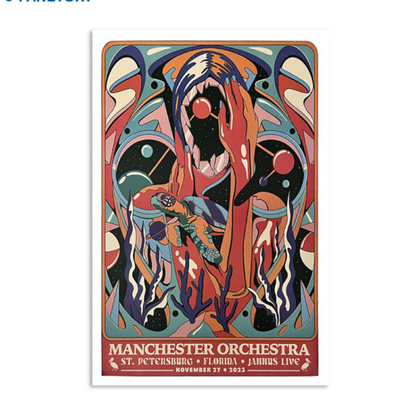 Manchester Orchestra Jannus Live In St Petersburg Fl Nov 27 2023 Poster