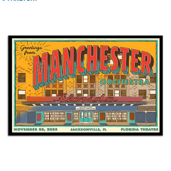Manchester Orchestra Tour Nov 28 2023 Florida Theatre Jacksonville FL Poster