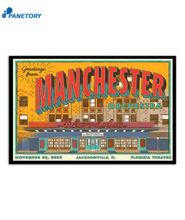 Manchester Orchestra Tour Nov 28 2023 Florida Theatre Jacksonville FL Poster