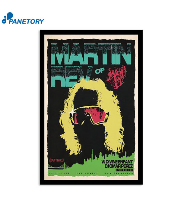 Martin Rev December 21 2023 The Chapel San Francisco Ca Poster
