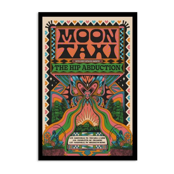 Moon Taxi Fillmore Charlotte Nc Feb 16 2024 Event Poster