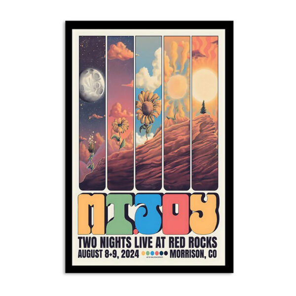 Mt. Joy Red Rocks Amphitheatre August 2024 Poster