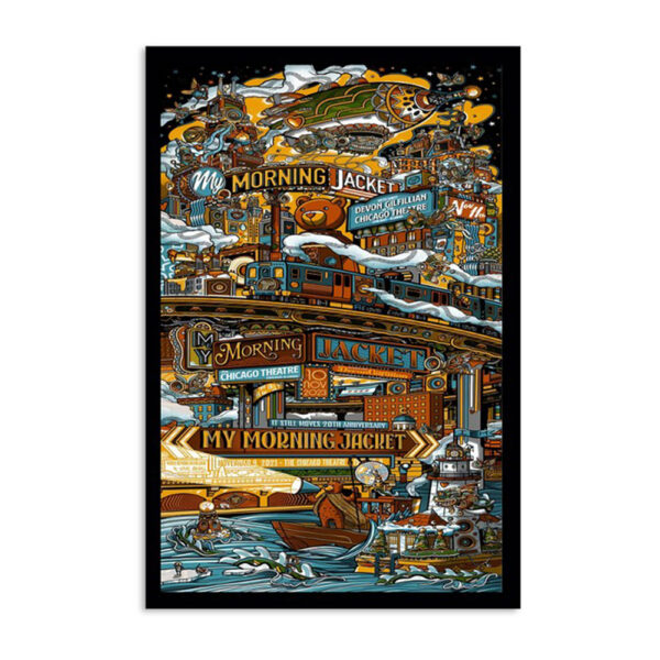 My Morning Jacket Chicago The Chicago Theatre Nov 9 2023 Poster