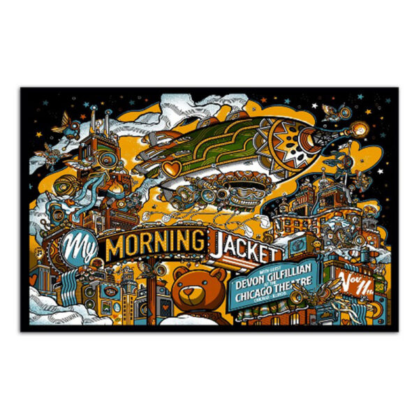 My Morning Jacket Concert Events In Chicago Nov 11 2023 Poster