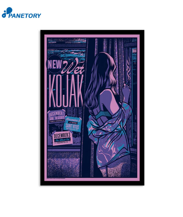 New Wet Kojak December 1 2023 Savak The Gotobeds Tubby's Kingston NY Poster