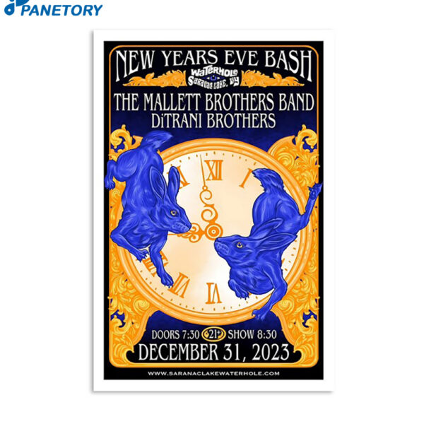 New Year’s Eve Bash December 31 2023 Saranac Lake Ny Waterhole Poster