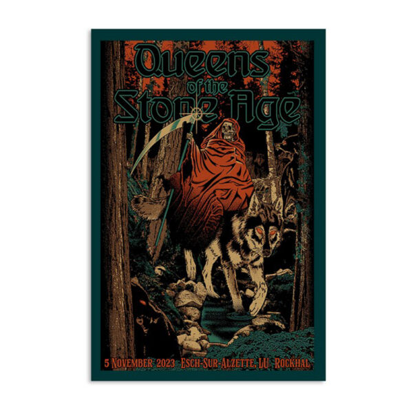 Queens Of The Stone Age Nov 5 2023 Rockhal Main Hall Esch ssur Alzette LU Poster