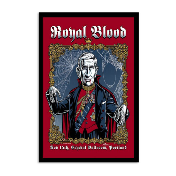 Royal Blood Crystal Ballroom Portland Or November 15 2023 Poster