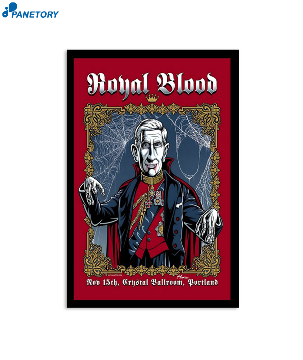 Royal Blood Crystal Ballroom Portland Or November 15 2023 Poster