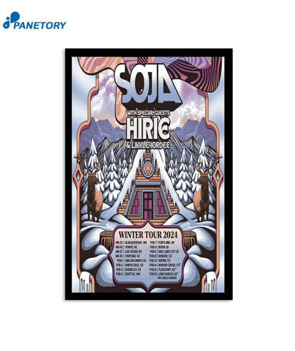 Soja With Hirie And Likkle Jordee Winter Tour 2024 Poster