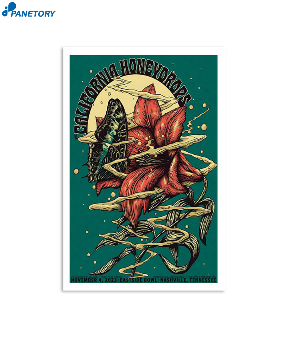 The California Honeydrops November 4 2023 Eastside Bowl Nashville Poster