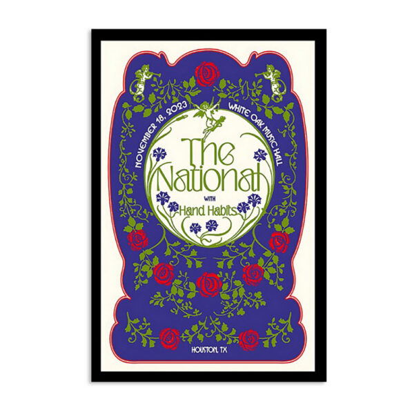 The National Nov 18 2023 White Oak Music Hall Houston Tx Poster