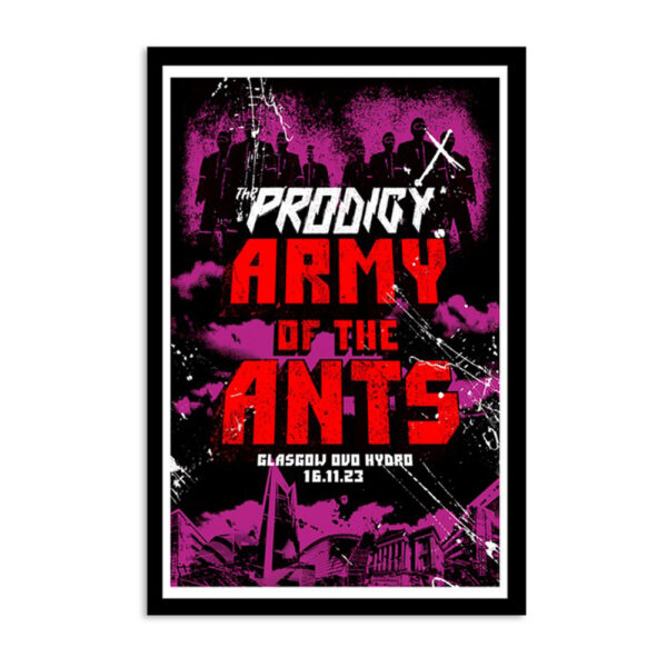The Prodigy Uk Tour 2023 The Ovo Hydro Glasgow Nov 16 2023 Poster