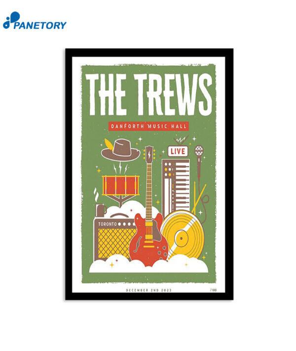 The Trews Toronto Danforth Music Hall 2 Dec 2023 Poster