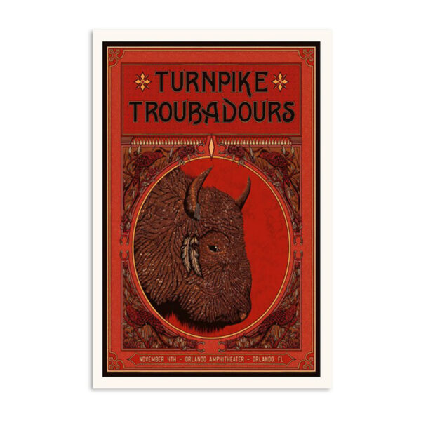 Turnpike Troubadours Orlando Amphitheater Orlando Fl Nov 04 2023 Poster