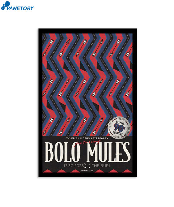 Tyler Childers Afterparty Ft Bolo Mutes The Burl Dec 30 2023 Poster