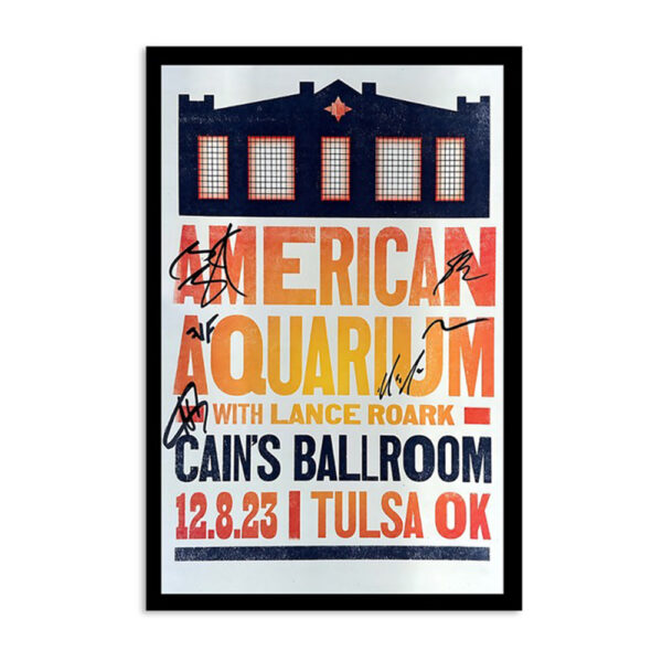 American Aquarium Cain's Ballroom Tulsa Dec 8 2023 Poster