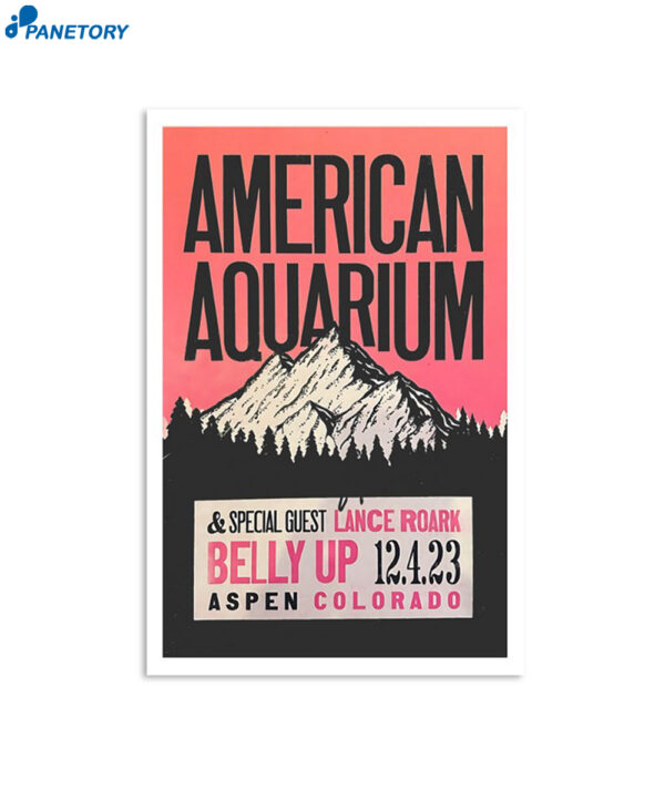 American Aquarium December 4 2023 Belly Up Aspen Co Poster