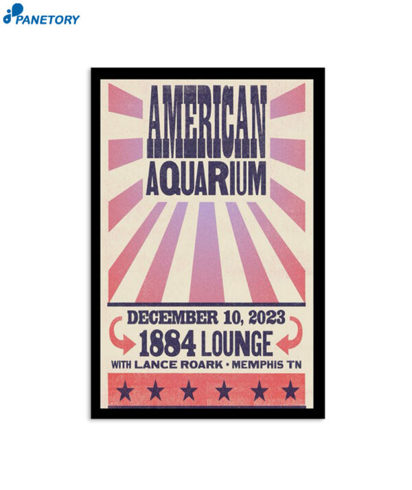 American Aquarium Memphis Tn Dec 10 2023 Poster