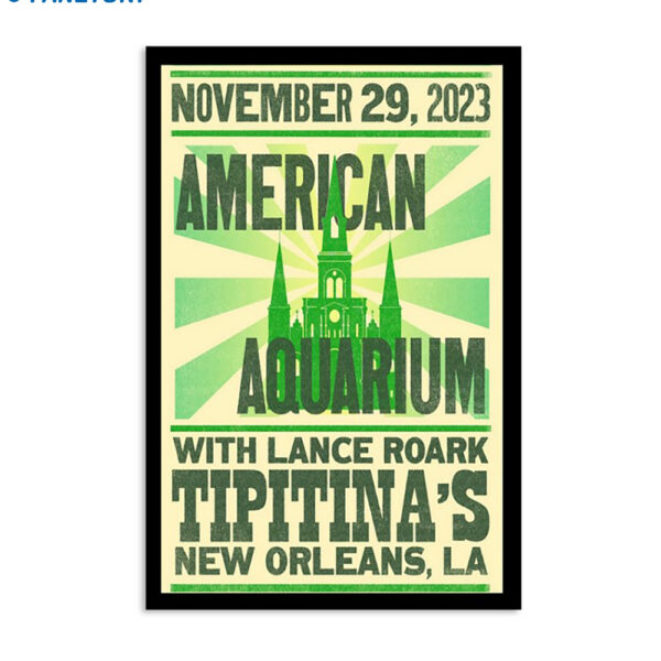 American Aquarium Show New Orleans La 11-29-2023 Poster