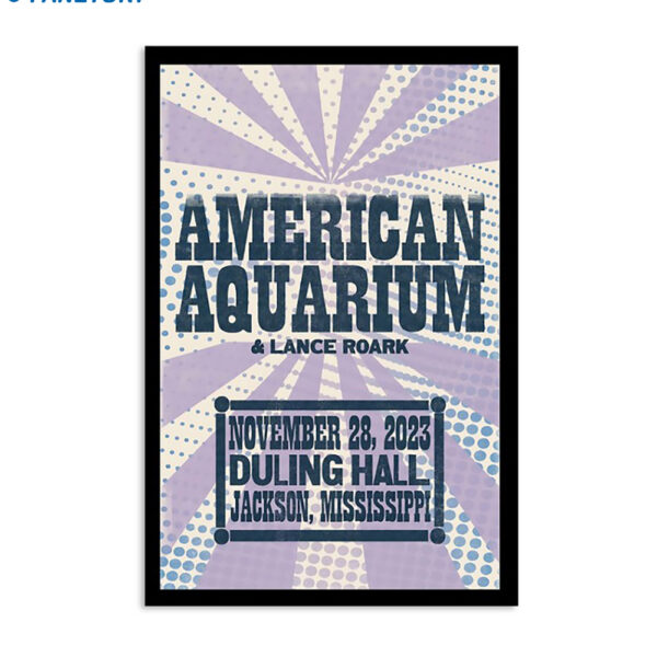American Aquarium Tour 2023 Jackson Ms Poster