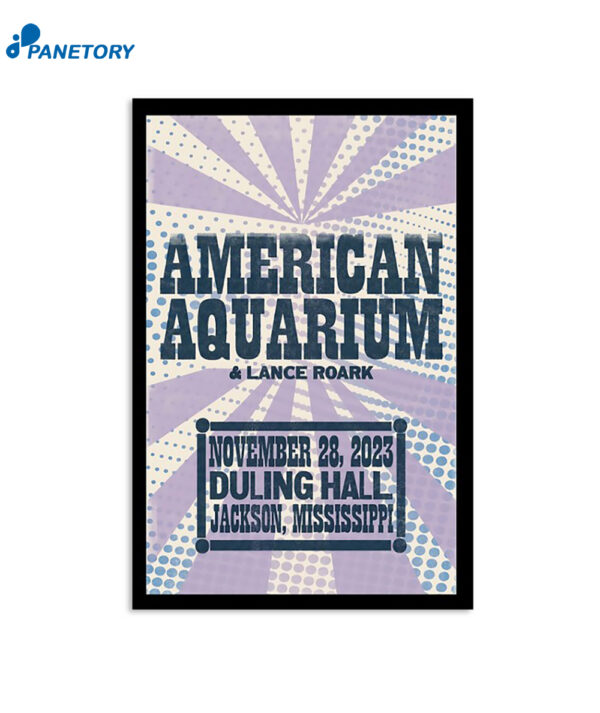 American Aquarium Tour 2023 Jackson Ms Poster