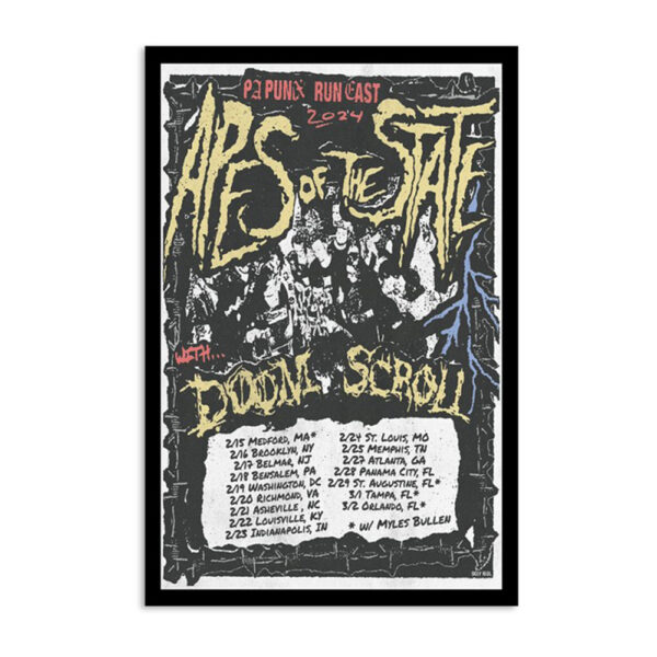 Apes Of The State Pa Punk Run Cast 2024 With Doom Scroll Poster