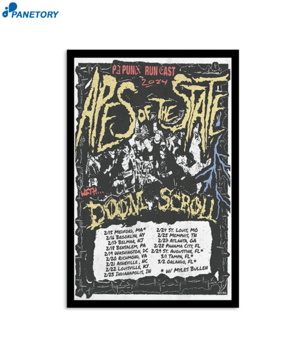 Apes Of The State Pa Punk Run Cast 2024 With Doom Scroll Poster