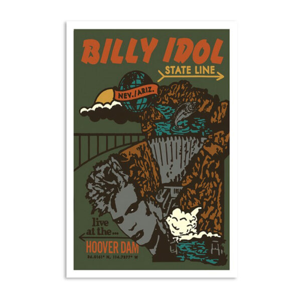 Billy Idol State Line National Park Foundation Poster