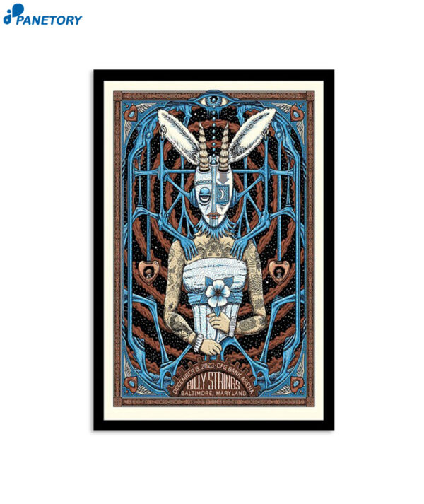 Billy Strings Cfg Bank Arena Baltimore Md December 9 2023 Poster