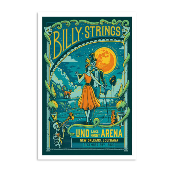 Billy Strings December 29 2023 Uno Lakefront Arena New Orleans LA Poster