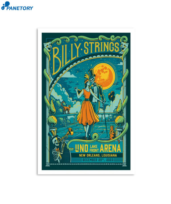 Billy Strings December 29 2023 Uno Lakefront Arena New Orleans LA Poster