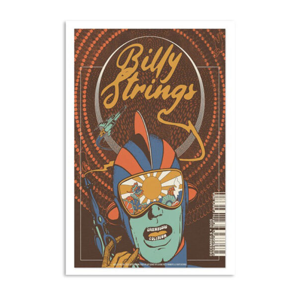 Billy Strings Tour Greensboro December 6 2023 Poster